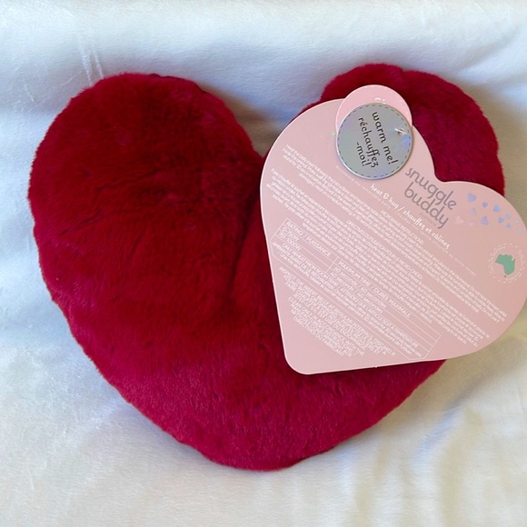 Snuggle Buddy Heat & Hug Super Soft Australia Dark Red Heart Pillow - Picture 5 of 16